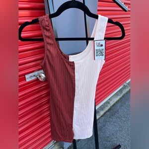 Pink & burgundy romper